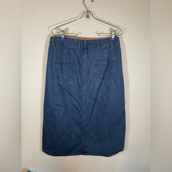 Shein Denim Button-Front Skirt - Picture 5 of 7